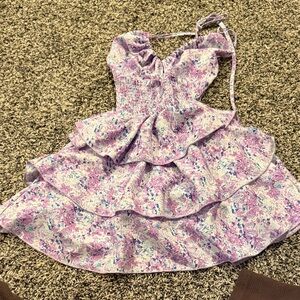 Floral Tiered Dress with Ruffle Straps